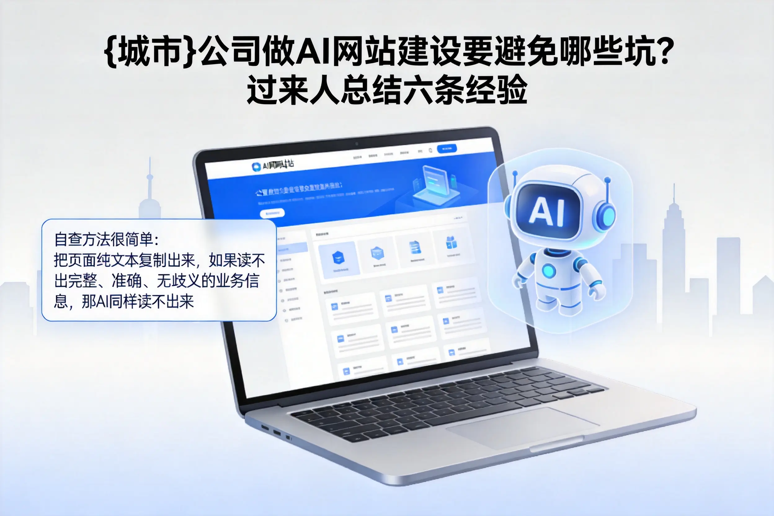 江门公司做AI网站建设要避免哪些坑？过来人总结六条经验