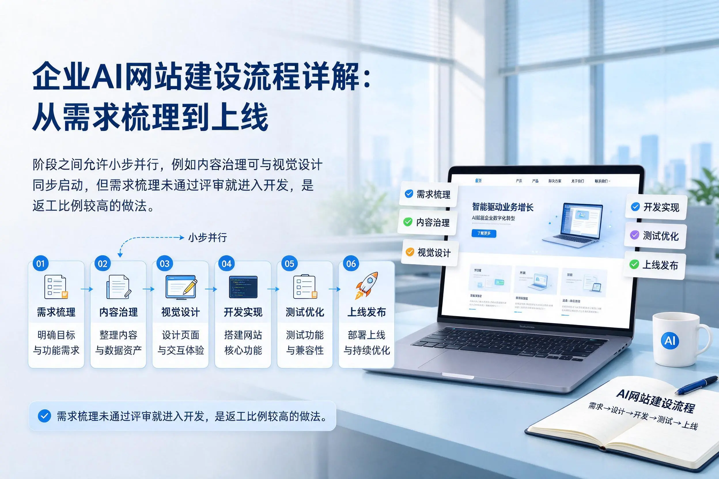 江门企业AI网站建设流程详解：从需求梳理到上线