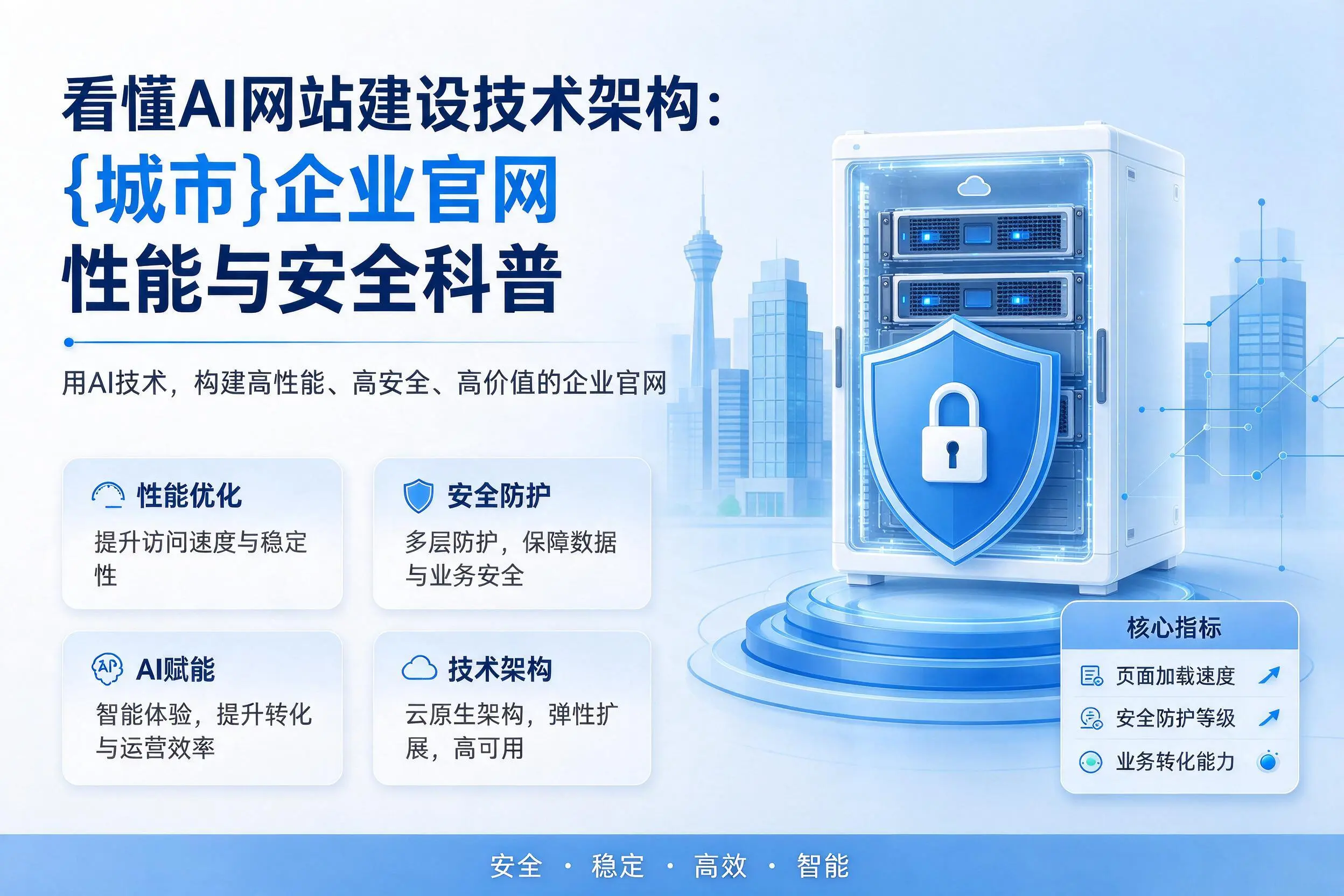 看懂AI网站建设技术架构：江门企业官网性能与安全科普